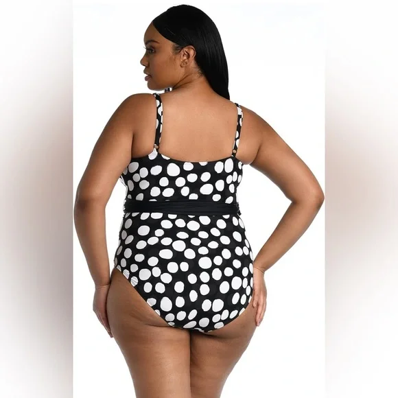 NWT La Blanca Standard Lingerie One Piece Swimsuit Size 6 - Picture 2 of 7
